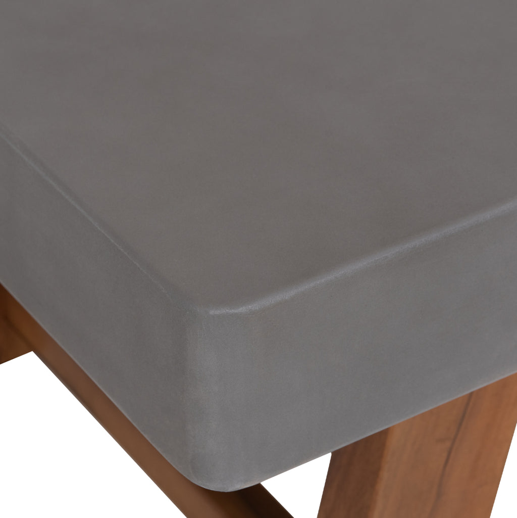 ΤΡΑΠΕΖΙ ΤΡΑΠΕΖΑΡΙΑΣ FIBER CEMENT & ΞΥΛΟ ΑΚΑΚΙΑΣ MAEVE HM6596.01 ΓΚΡΙ 160x90x75Υεκ