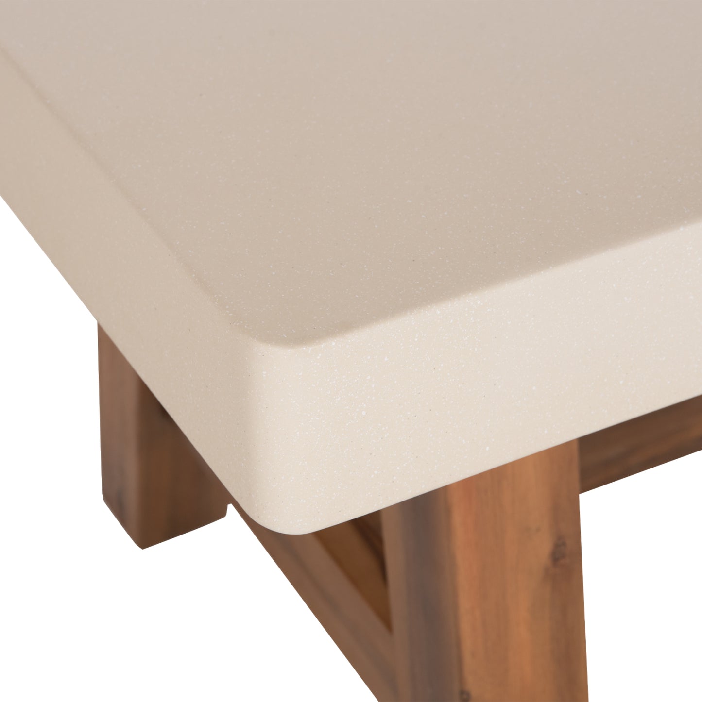ΤΡΑΠΕΖΙ ΤΡΑΠΕΖΑΡΙΑΣ FIBER CEMENT & ΞΥΛΟ ΑΚΑΚΙΑΣ MAEVE HM6596.02 ΜΠΕΖ 160x90x75Υεκ