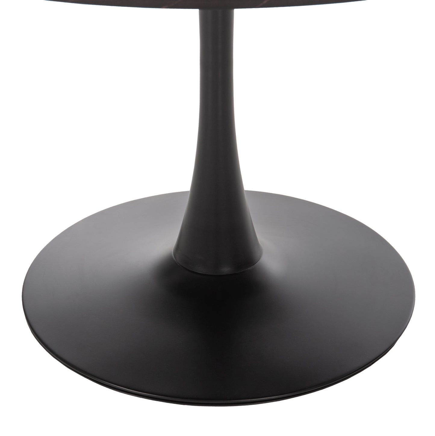 ΤΡΑΠΕΖΙ ΤΡΑΠΕΖΑΡΙΑΣ ROLLO HM9422.12 ΣΤΡΟΓΓΥΛΟ BLACK MARBLE Φ120x74Yεκ.
