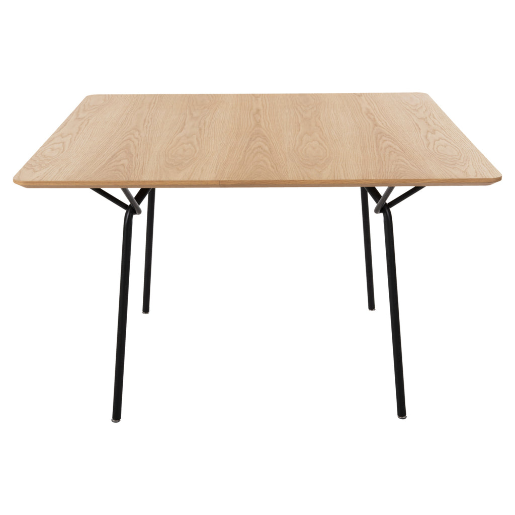 ΤΡΑΠΕΖΙ ΤΡΑΠΕΖΑΡΙΑΣ TRENK HM9614.01 MDF ΜΕ ΚΑΠΛΑΜΑ ΔΡΥΟΣ ΦΥΣΙΚΟ-ΜΑΥΡΟ ΜΕΤΑΛΛΟ 120x120x75Υεκ.