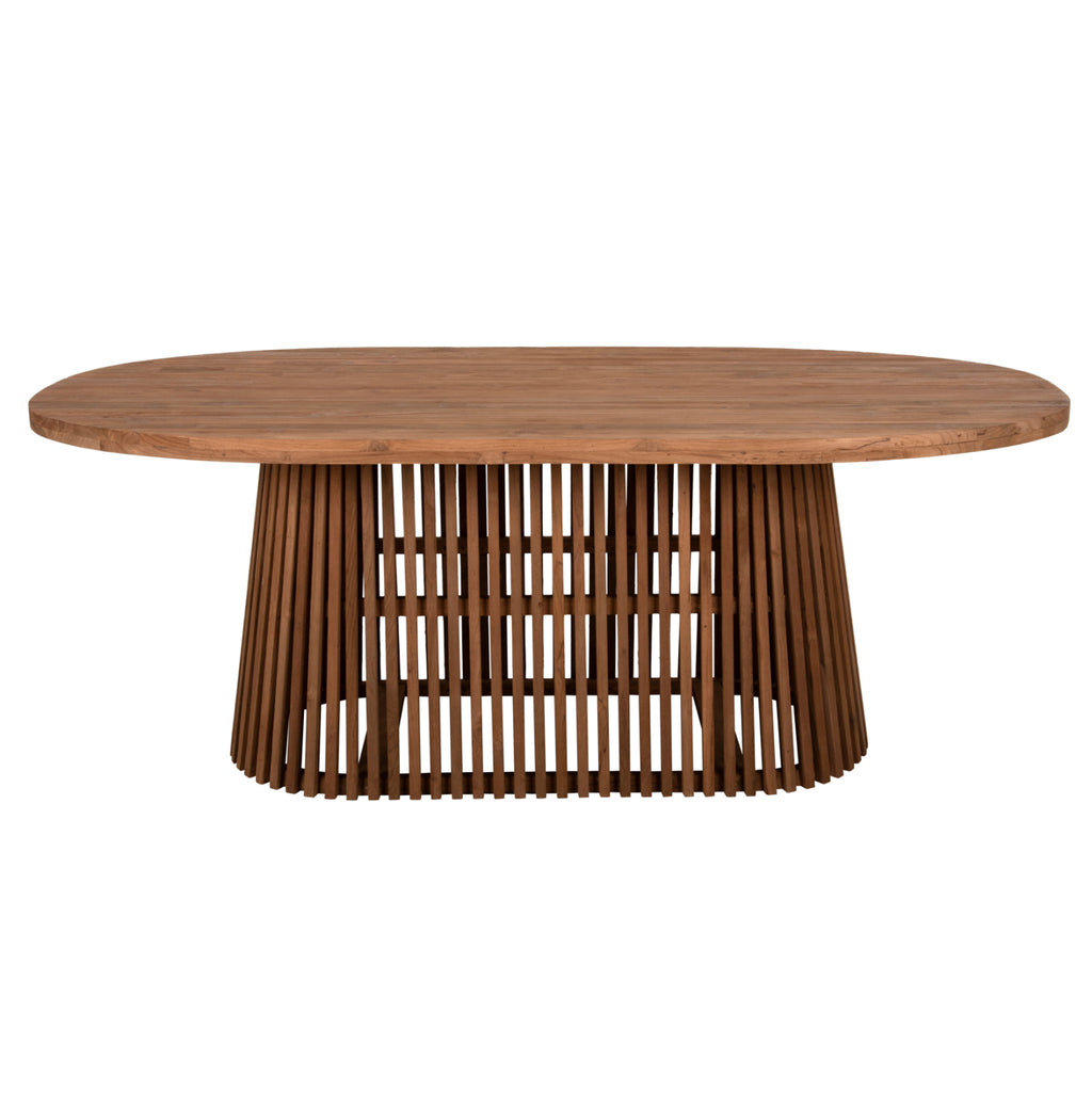 ΤΡΑΠΕΖΙ ΤΡΑΠΕΖΑΡΙΑΣ REMIK HM9835 RECYCLED ΤΕΑΚ ΣΕ ΦΥΣΙΚΟ 200x100x75,5Yεκ. TOP 4εκ.