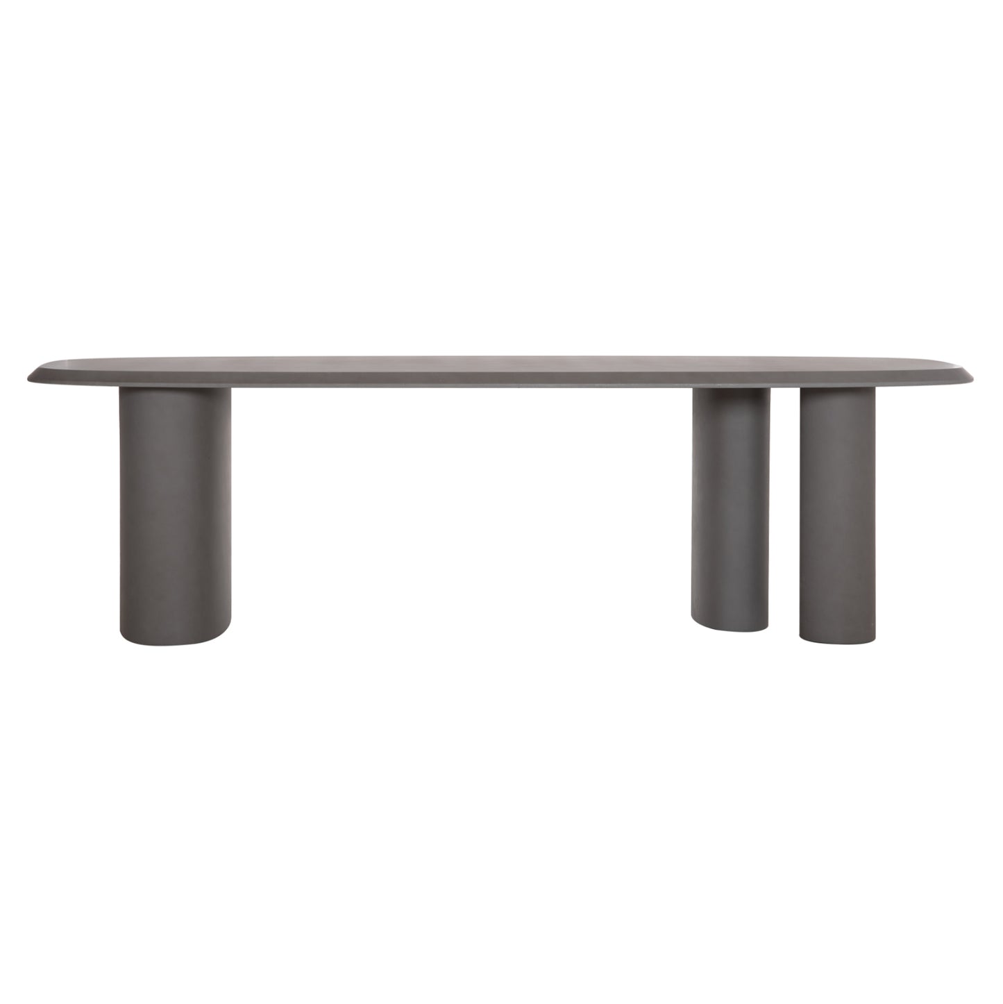 ΤΡΑΠΕΖΙ ΤΡΑΠΕΖΑΡΙΑΣ FIBER CEMENT ΟΒΑΛ GLEN HM6598.01 ΓΚΡΙ 260x95x75Υεκ