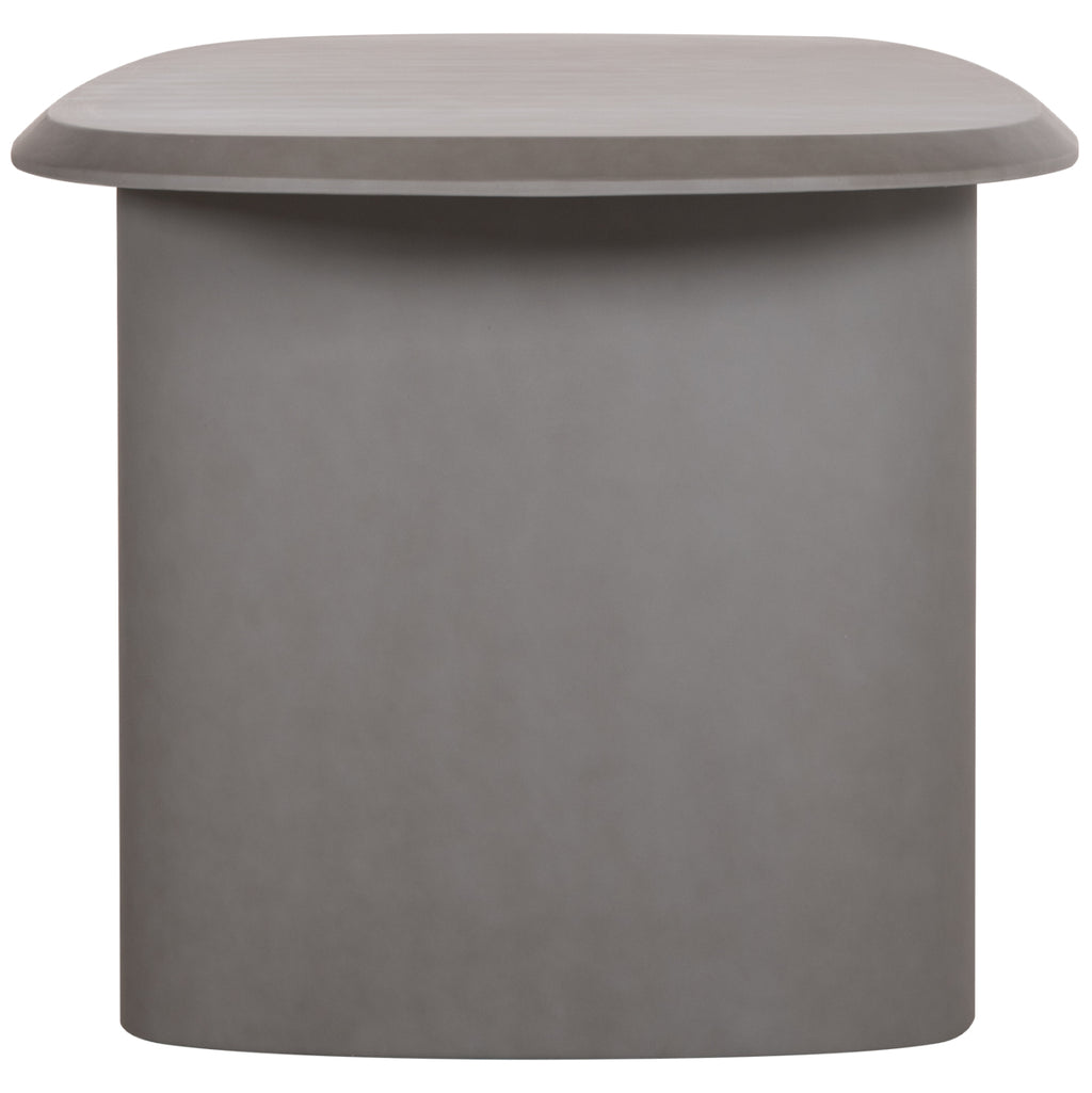 ΤΡΑΠΕΖΙ ΤΡΑΠΕΖΑΡΙΑΣ FIBER CEMENT ΟΒΑΛ GLEN HM6598.01 ΓΚΡΙ 260x95x75Υεκ