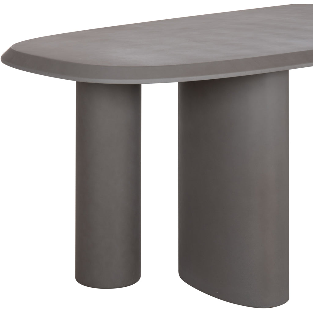 ΤΡΑΠΕΖΙ ΤΡΑΠΕΖΑΡΙΑΣ FIBER CEMENT ΟΒΑΛ GLEN HM6598.01 ΓΚΡΙ 260x95x75Υεκ