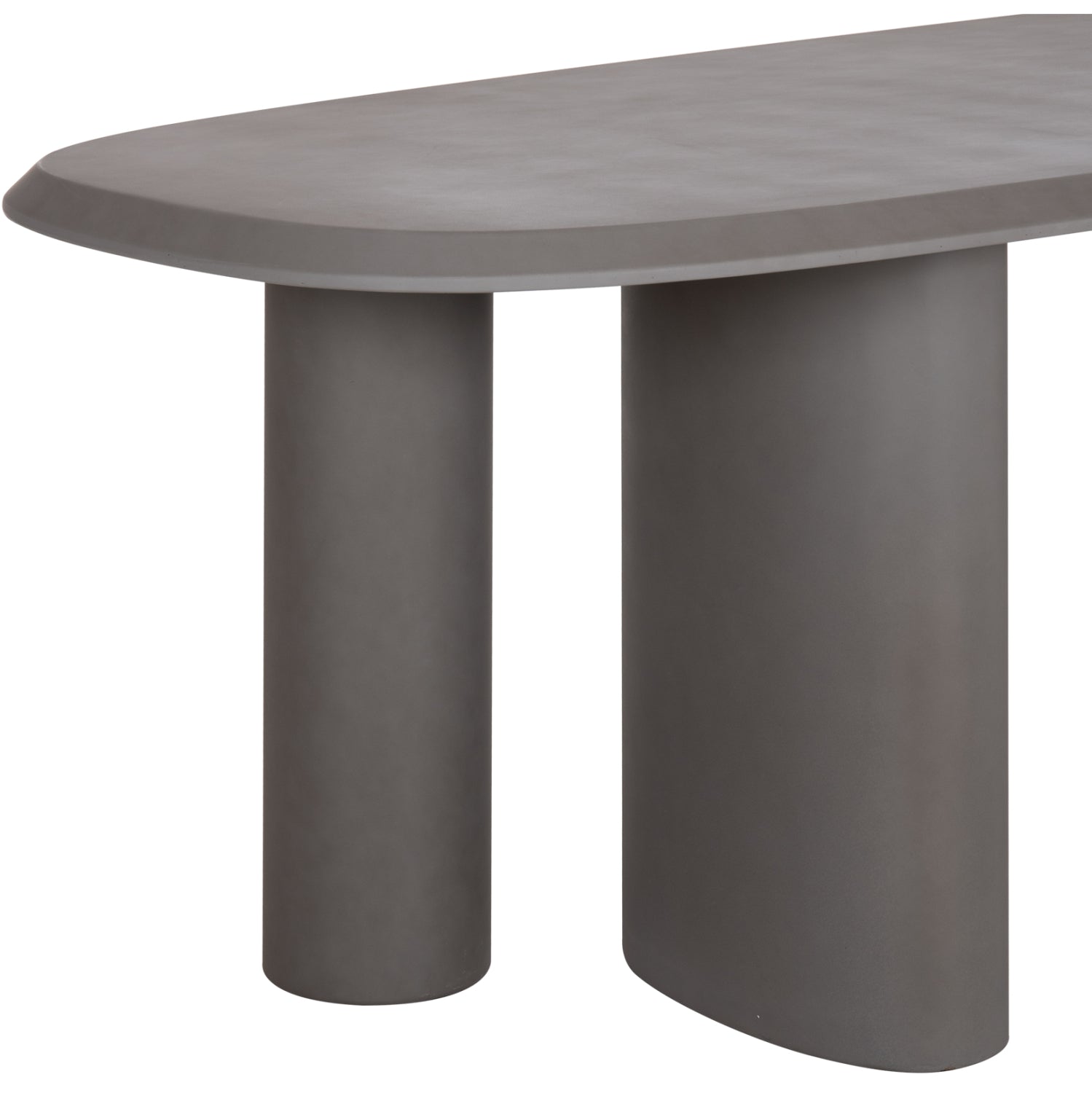 ΤΡΑΠΕΖΙ ΤΡΑΠΕΖΑΡΙΑΣ FIBER CEMENT ΟΒΑΛ GLEN HM6598.01 ΓΚΡΙ 260x95x75Υεκ