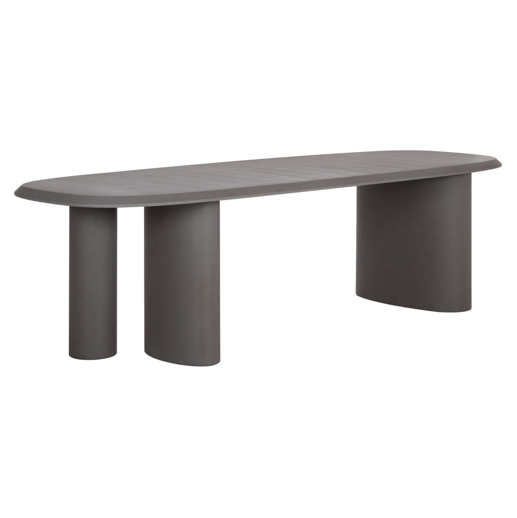 ΤΡΑΠΕΖΙ ΤΡΑΠΕΖΑΡΙΑΣ FIBER CEMENT ΟΒΑΛ GLEN HM6598.01 ΓΚΡΙ 260x95x75Υεκ