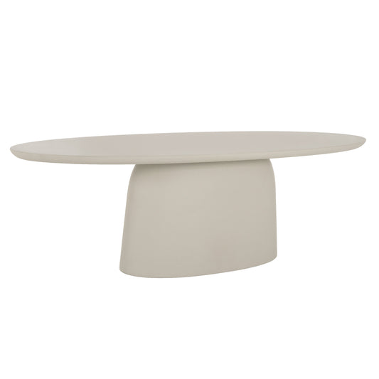 ΤΡΑΠΕΖΙ ΤΡΑΠΕΖΑΡΙΑΣ FIBER CEMENT ΟΒΑΛ BRECCAN HM6576.02 ΜΠΕΖ 200x100x75Υεκ.
