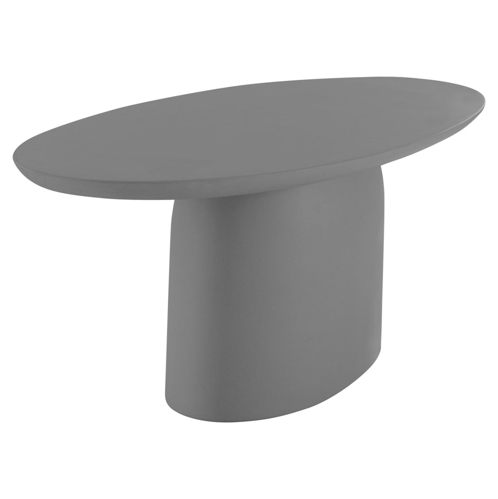 ΤΡΑΠΕΖΙ ΤΡΑΠΕΖΑΡΙΑΣ FIBER CEMENT ΟΒΑΛ BRECCAN HM6577.01 ΓΚΡΙ 240x100x75Υεκ.
