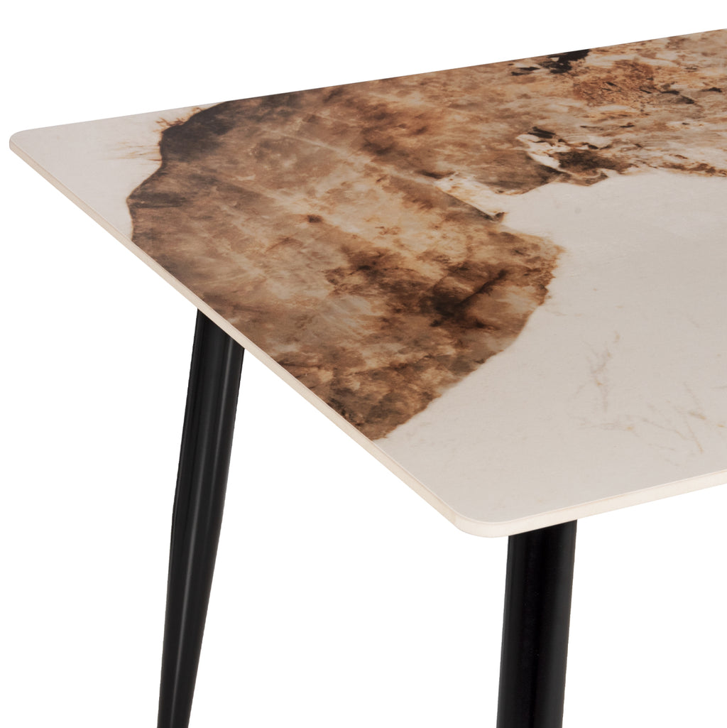 ΤΡΑΠΕΖΙ ΤΡΑΠΕΖΑΡΙΑΣ SINTERED STONE TOM HM8588.03 BROWN-WHITE MARBLE 160x90x76Y εκ.