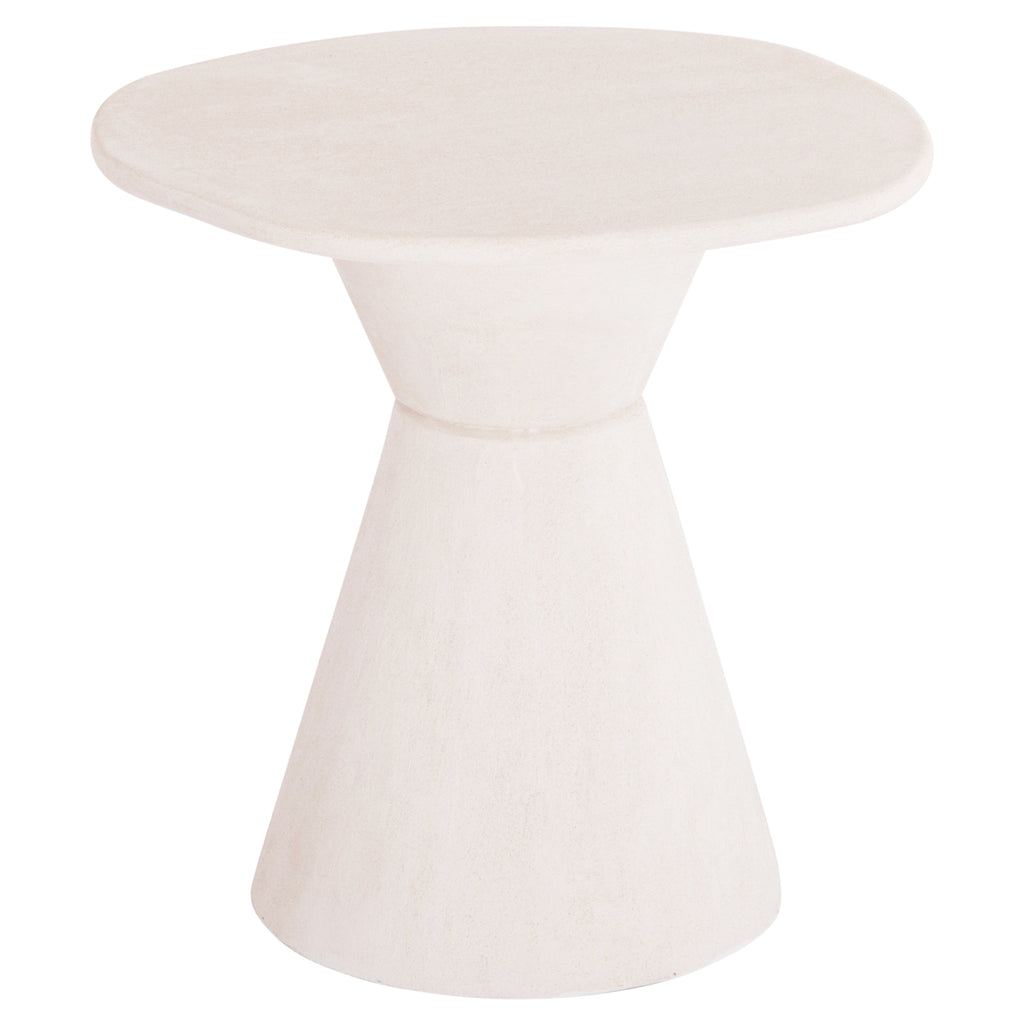 ΤΡΑΠΕΖΙ ΤΡΑΠΕΖΑΡΙΑΣ ΣΤΡΟΓΓΥΛΟ ΣΕΙΡΑ SANTORINI HM18055 MDF ΥΠΟΛΕΥΚΟ ΧΡΩΜΑ Φ77x76Υεκ.