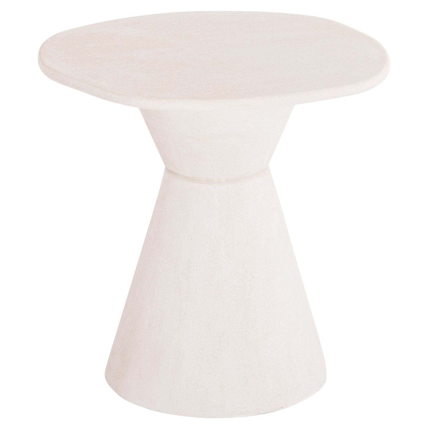 ΤΡΑΠΕΖΙ ΤΡΑΠΕΖΑΡΙΑΣ ΣΤΡΟΓΓΥΛΟ ΣΕΙΡΑ SANTORINI HM18055 MDF ΥΠΟΛΕΥΚΟ ΧΡΩΜΑ Φ77x76Υεκ.