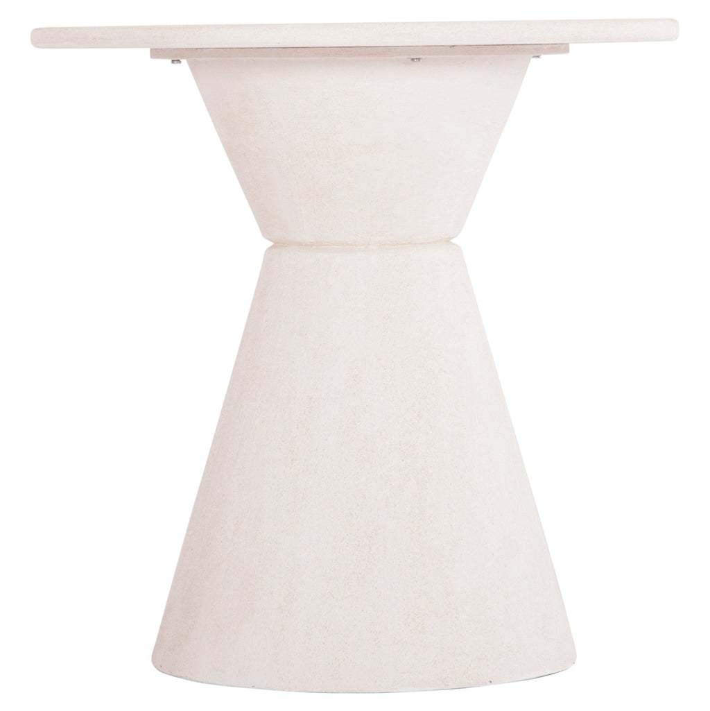 ΤΡΑΠΕΖΙ ΤΡΑΠΕΖΑΡΙΑΣ ΣΤΡΟΓΓΥΛΟ ΣΕΙΡΑ SANTORINI HM18055 MDF ΥΠΟΛΕΥΚΟ ΧΡΩΜΑ Φ77x76Υεκ.