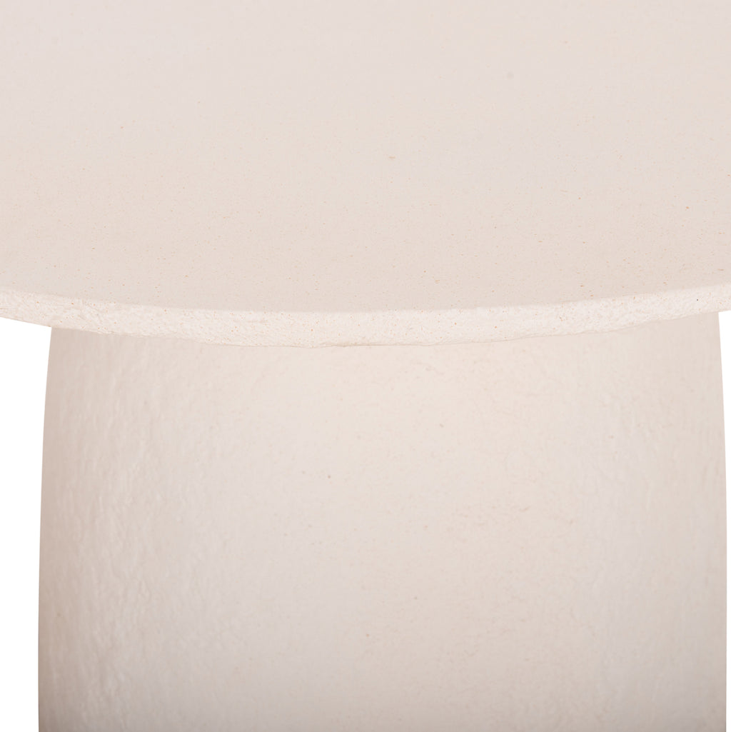 ΤΡΑΠΕΖΙ ΤΡΑΠΕΖΑΡΙΑΣ ΣΤΡΟΓΓΥΛΟ SEPPO HM18154.02 FIBER CEMENT ΛΕΥΚΟ--Φ119,5x75,5Υεκ.