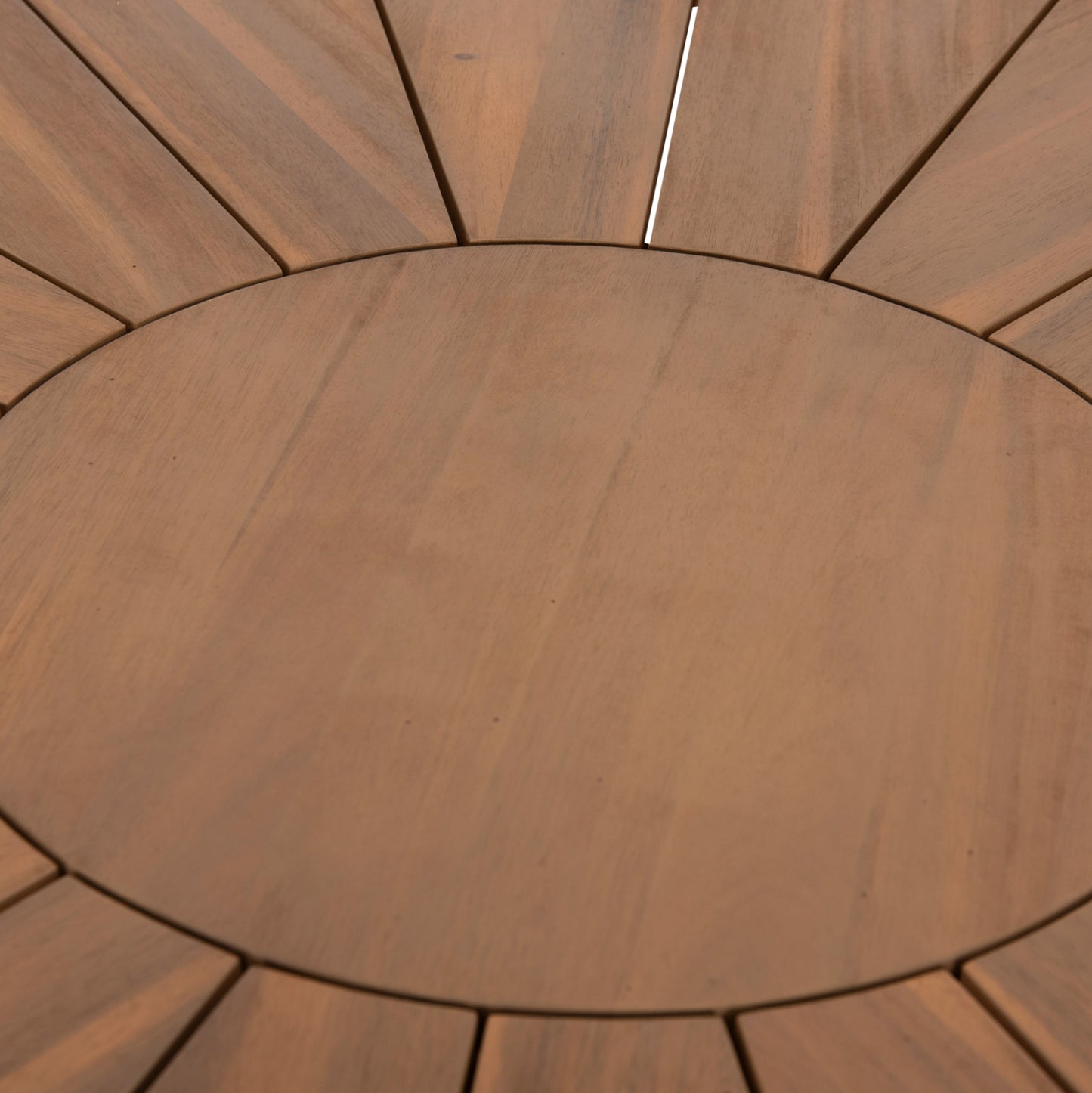 ΤΡΑΠΕΖΙ ΤΡΑΠΕΖΑΡΙΑΣ ΣΤΡΟΓΓΥΛΟ CORTEN HM6443 ΞΥΛΟ ΑΚΑΚΙΑΣ ΣΕ ΦΥΣΙΚΟ Φ140x76Υεκ.