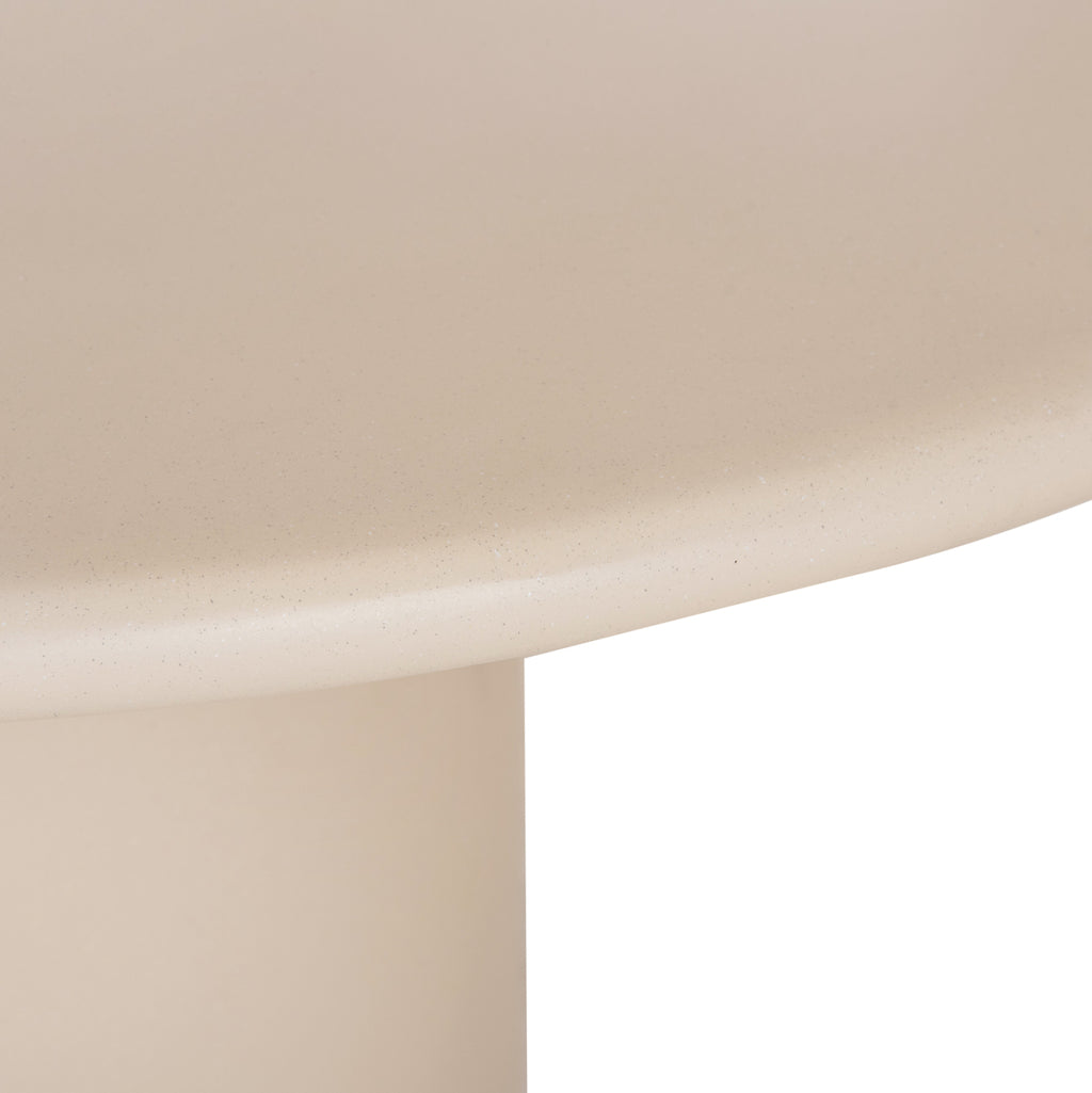 ΤΡΑΠΕΖΙ ΤΡΑΠΕΖΑΡΙΑΣ FIBER CEMENT ΣΤΡΟΓΓΥΛΟ KAZVIN HM6582.02 ΜΠΕΖ Φ130x73Υεκ