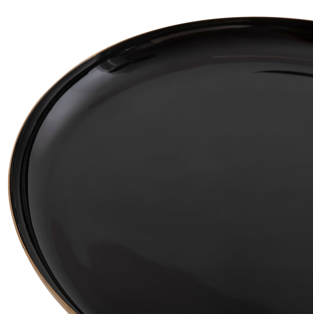 ΤΡΑΠΕΖΙA ΣΑΛΟΝΙΟΥ 2ΤΜΧ OLUF HM9922 ΜΕΤΑΛΛΟ ΕΜΑΓΙΕ-GLOSSY ΜΑΥΡΟ-ΜΑΤ ΧΡΥΣΟ Φ50 & Φ41 εκ.