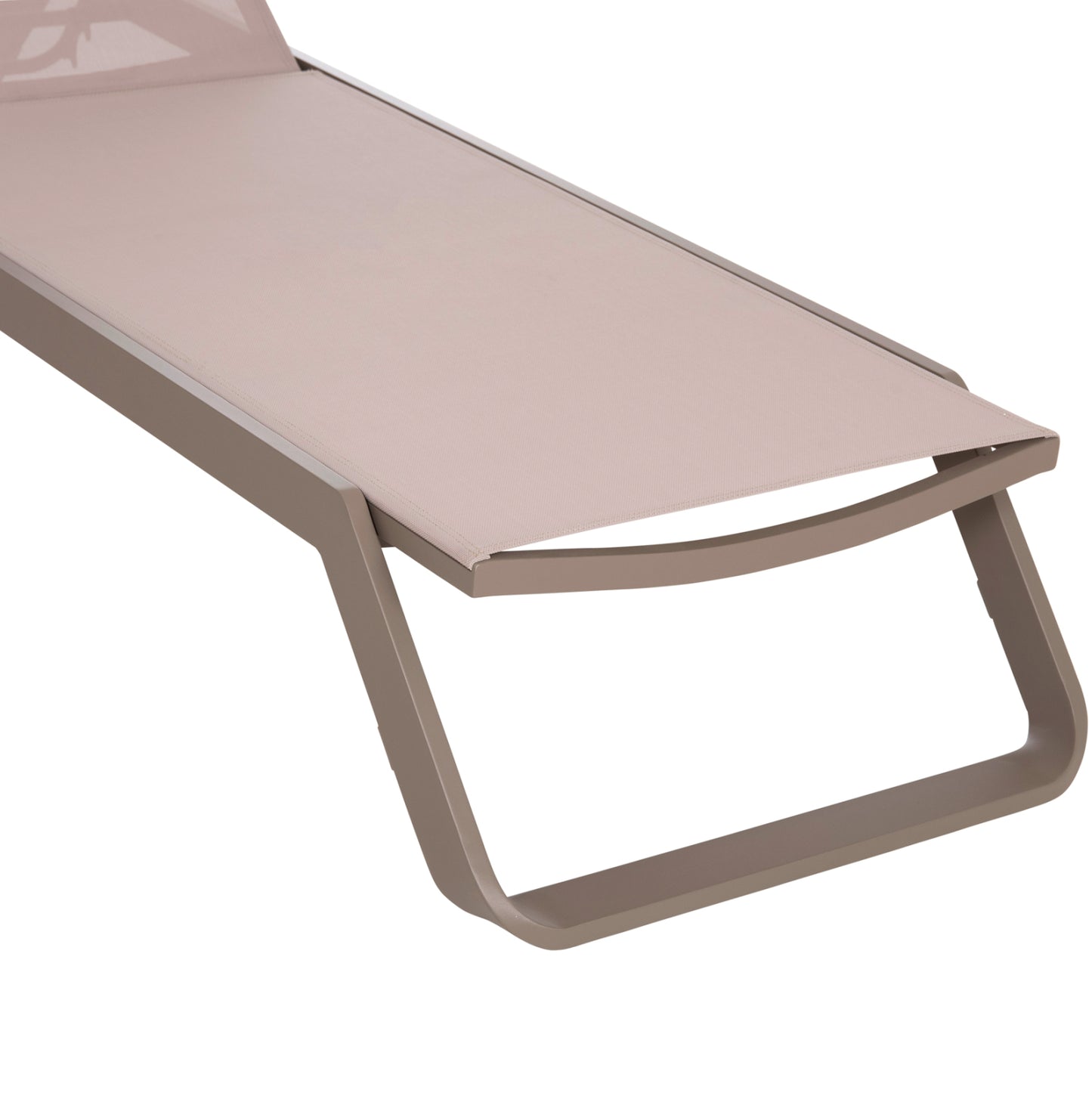 ΞΑΠΛΩΣΤΡΑ ΑΛΟΥΜΙΝΙΟΥ MARIMAR HM6562.03 ΣΚΕΛΕΤΟΣ TAUPE & TEXTILENE ΜΠΕΖ 220x67.5x31.5Υεκ