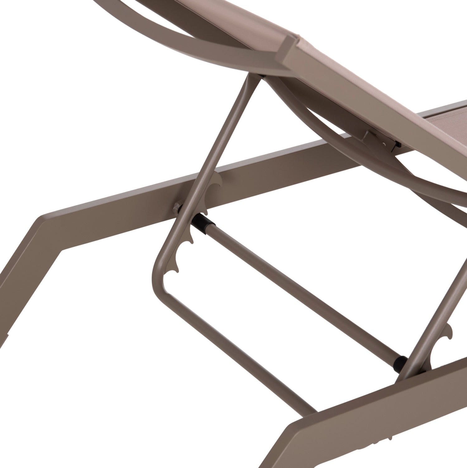 ΞΑΠΛΩΣΤΡΑ ΑΛΟΥΜΙΝΙΟΥ MARIMAR HM6562.03 ΣΚΕΛΕΤΟΣ TAUPE & TEXTILENE ΜΠΕΖ 220x67.5x31.5Υεκ