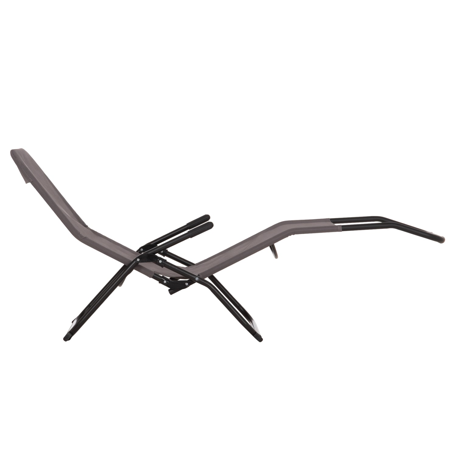 ΞΑΠΛΩΣΤΡΑ ΚΟΥΝΙΣΤΗ SWINGSAND HM6553.01 ΓΚΡΙ TEXTILENE--ΜΑΥΡΟ ΜΕΤΑΛΛΟ 143x60x94Υεκ
