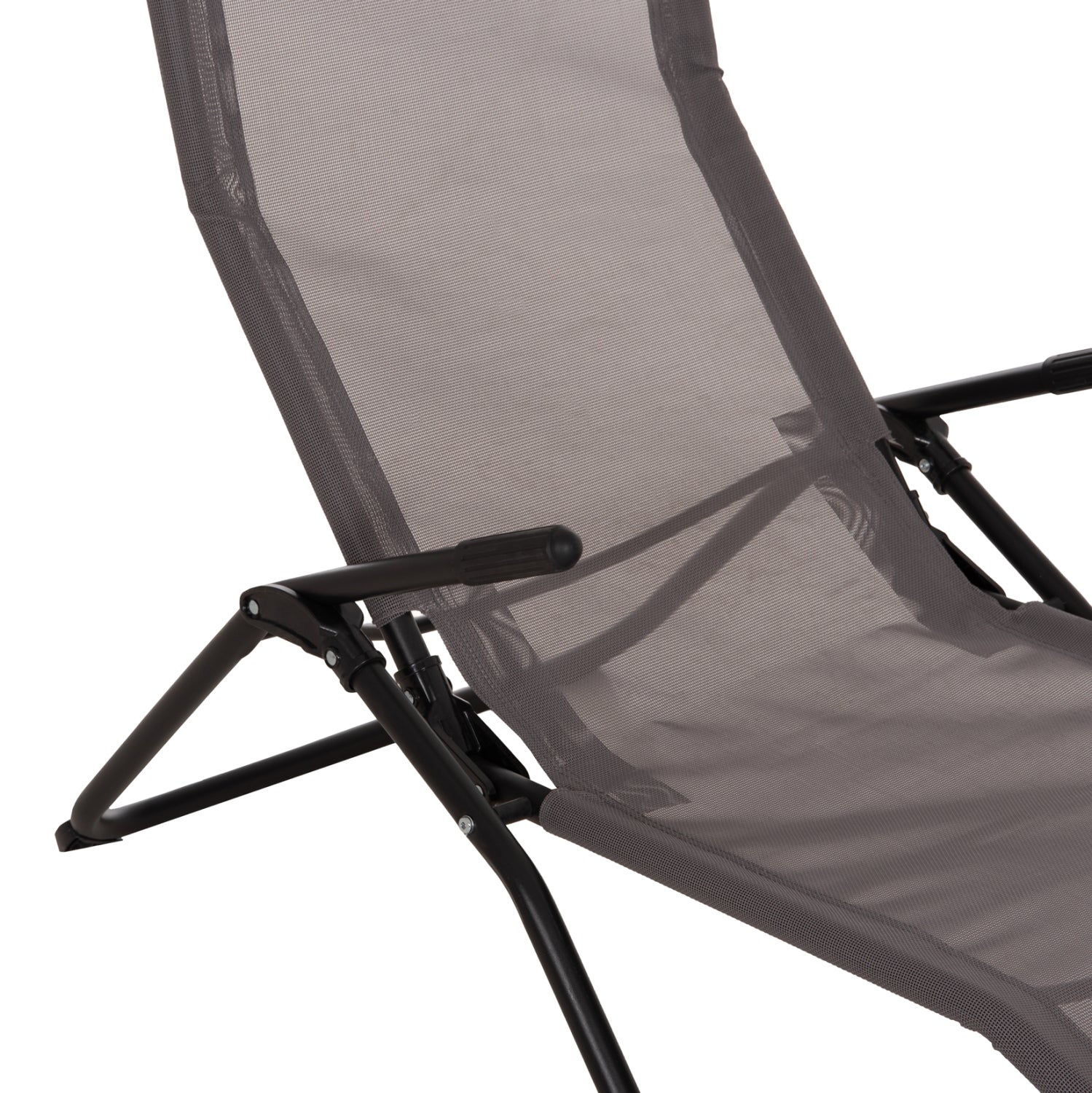 ΞΑΠΛΩΣΤΡΑ ΚΟΥΝΙΣΤΗ SWINGSAND HM6553.01 ΓΚΡΙ TEXTILENE--ΜΑΥΡΟ ΜΕΤΑΛΛΟ 143x60x94Υεκ